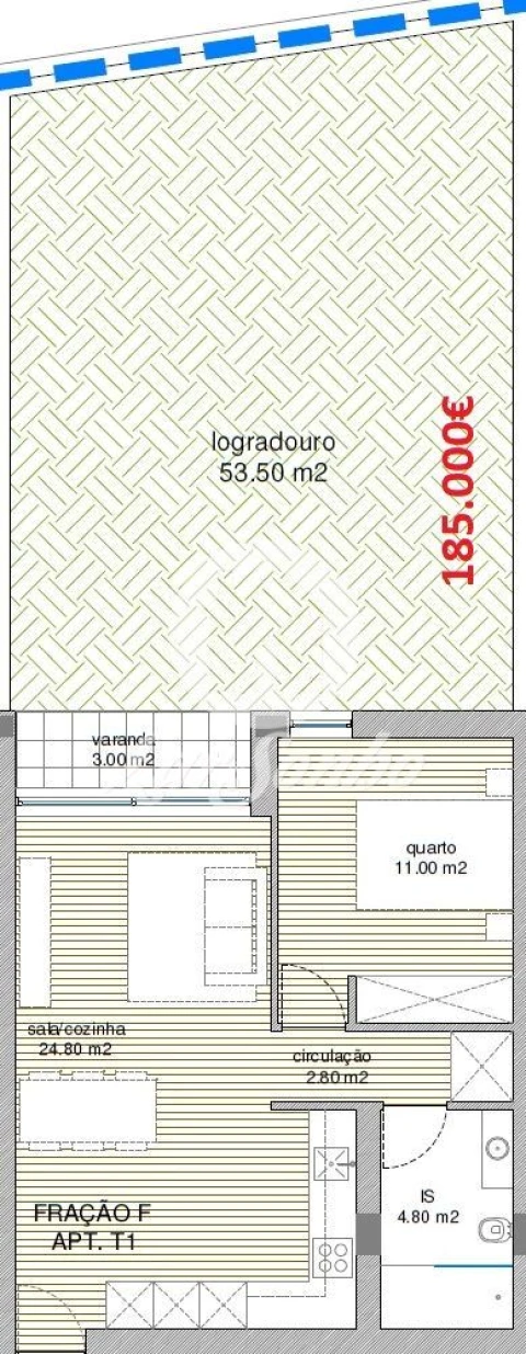 Apartamento T1 para Venda em Manhente