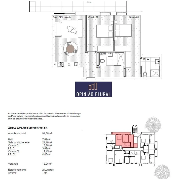 Apartamento T2 para Venda em Gondomar (São Cosme), Valbom e Jovim Foto 11
