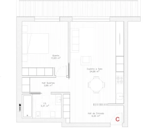 Apartamento T1 para Venda em Glória e Vera Cruz