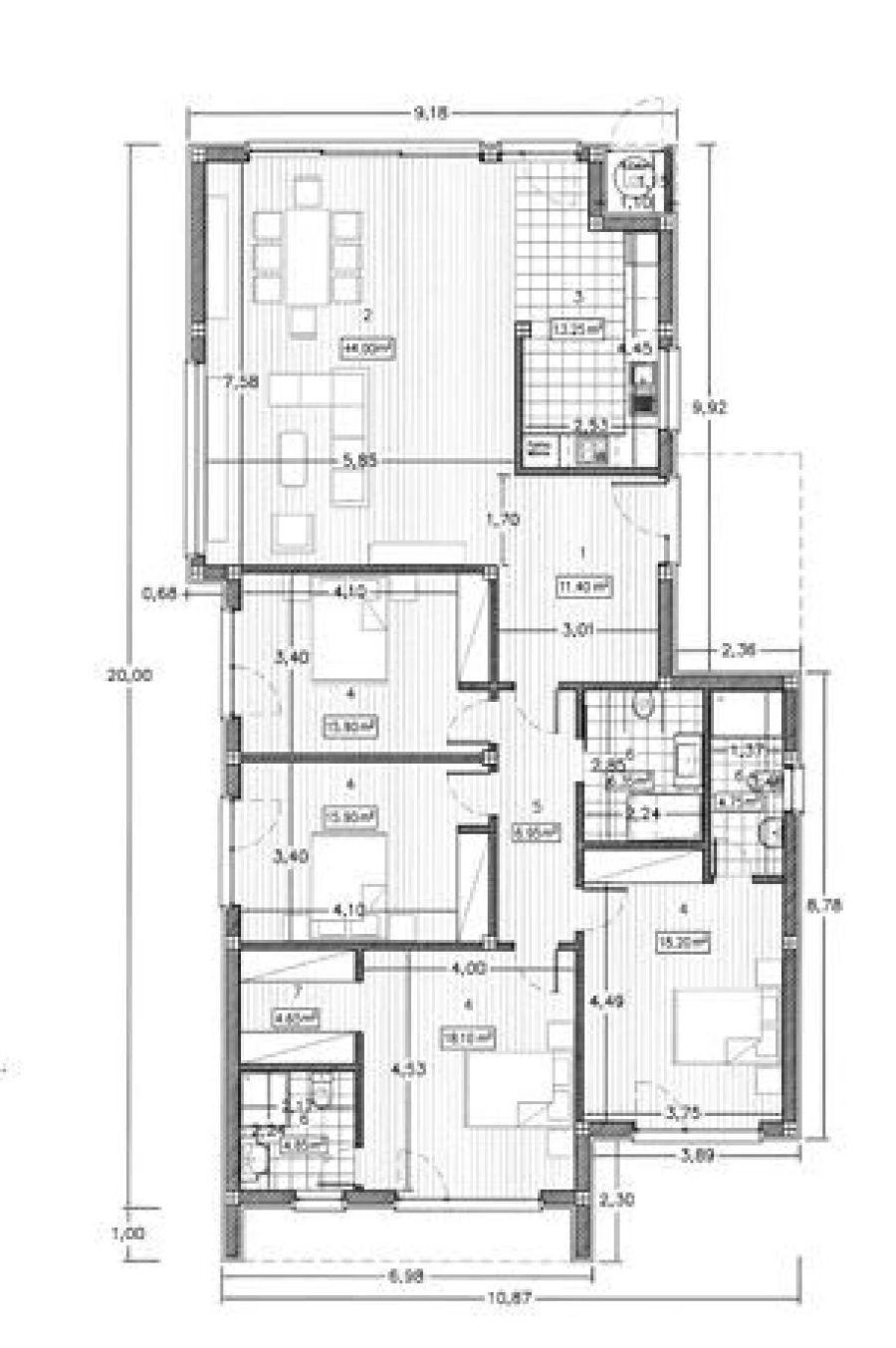 Moradia T4 para Venda em Santa Joana Planta 1