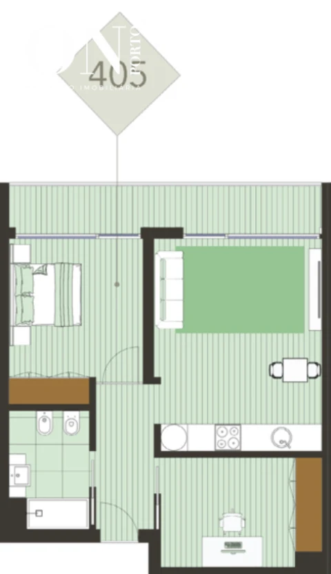 Apartamento T1 para Venda em Pedrouços