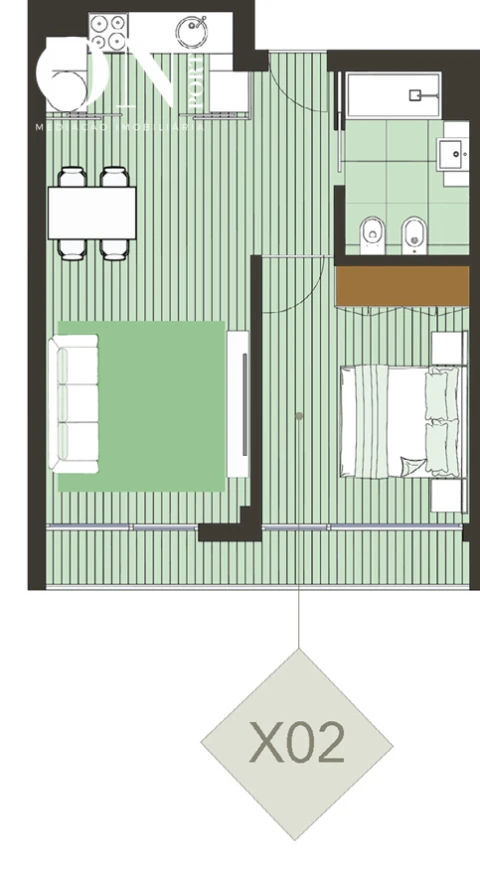 Apartamento T1 para Venda em Pedrouços