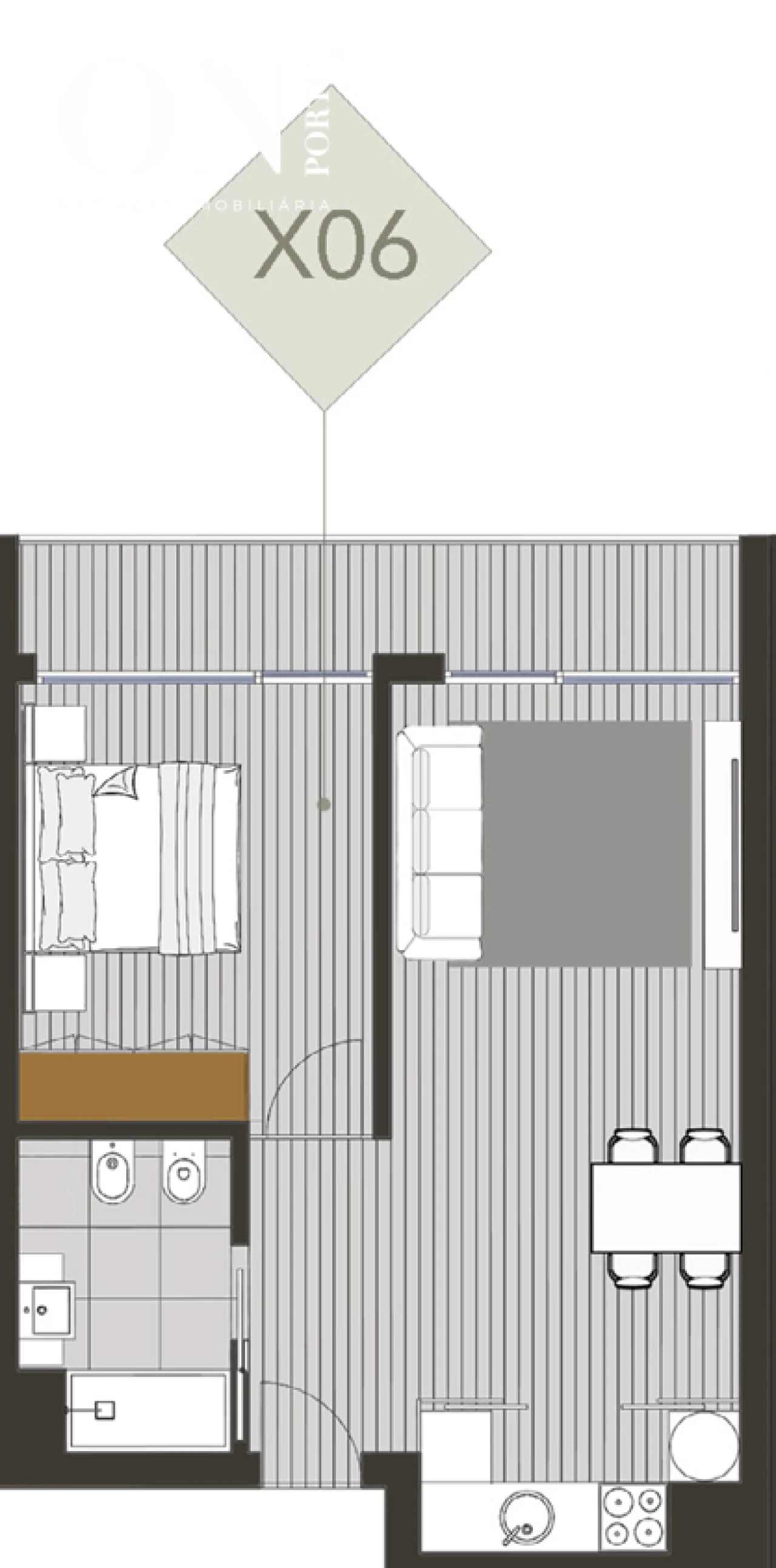 Apartamento T1 para Venda em Pedrouços Foto 6