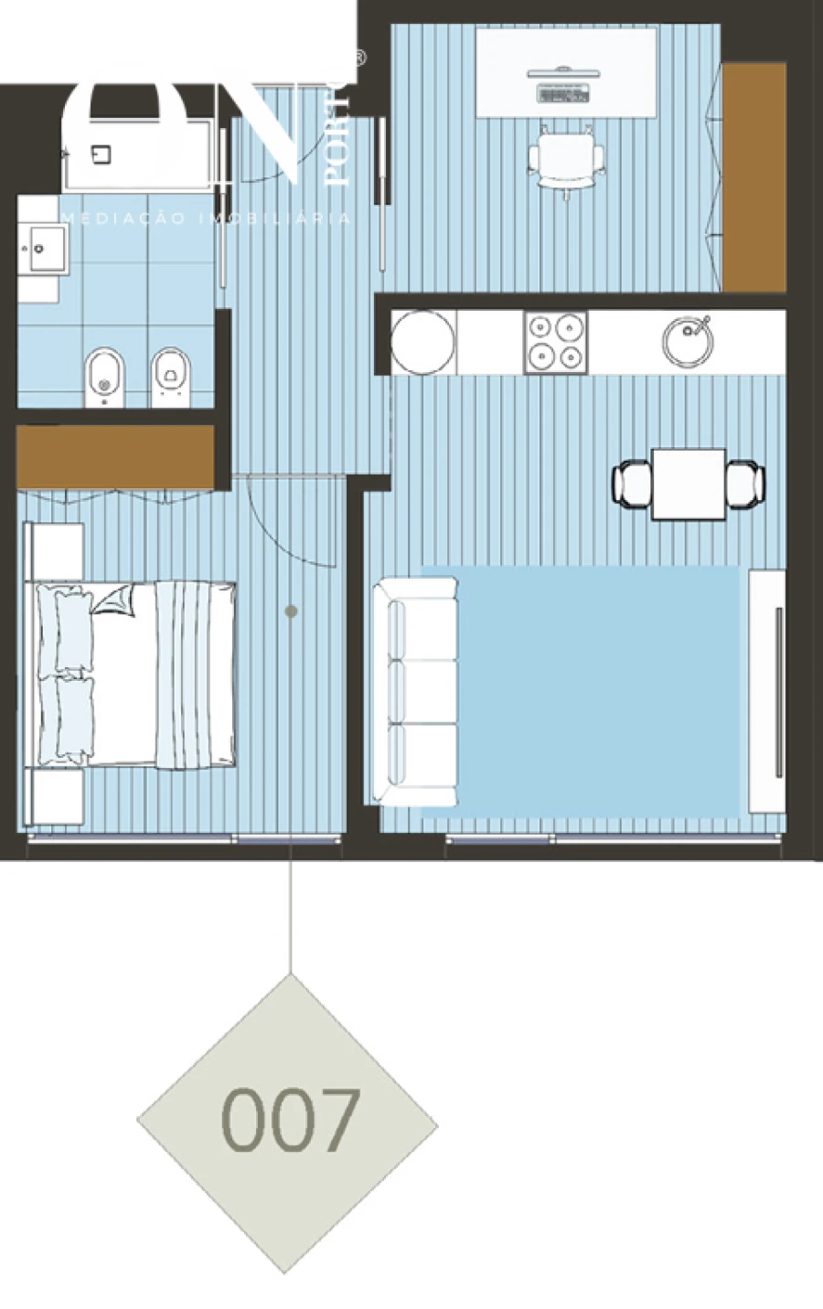 Apartamento T2 para Venda em Pedrouços Foto 6