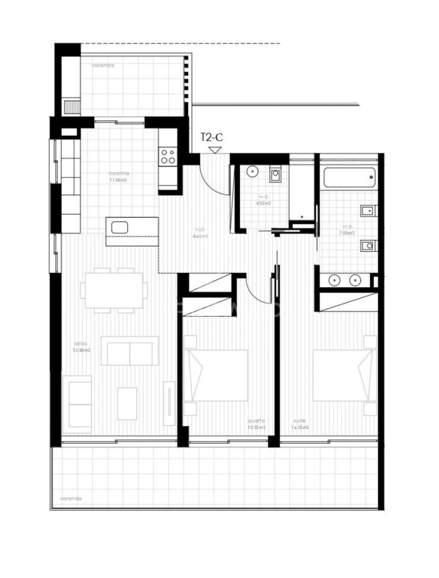Apartamento T2 para Venda em Portimão Foto 13
