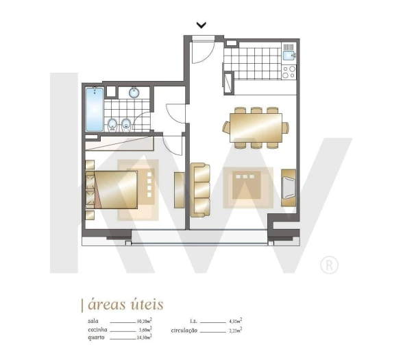 Apartamento T1 para Arrendamento em Santo António Foto 36