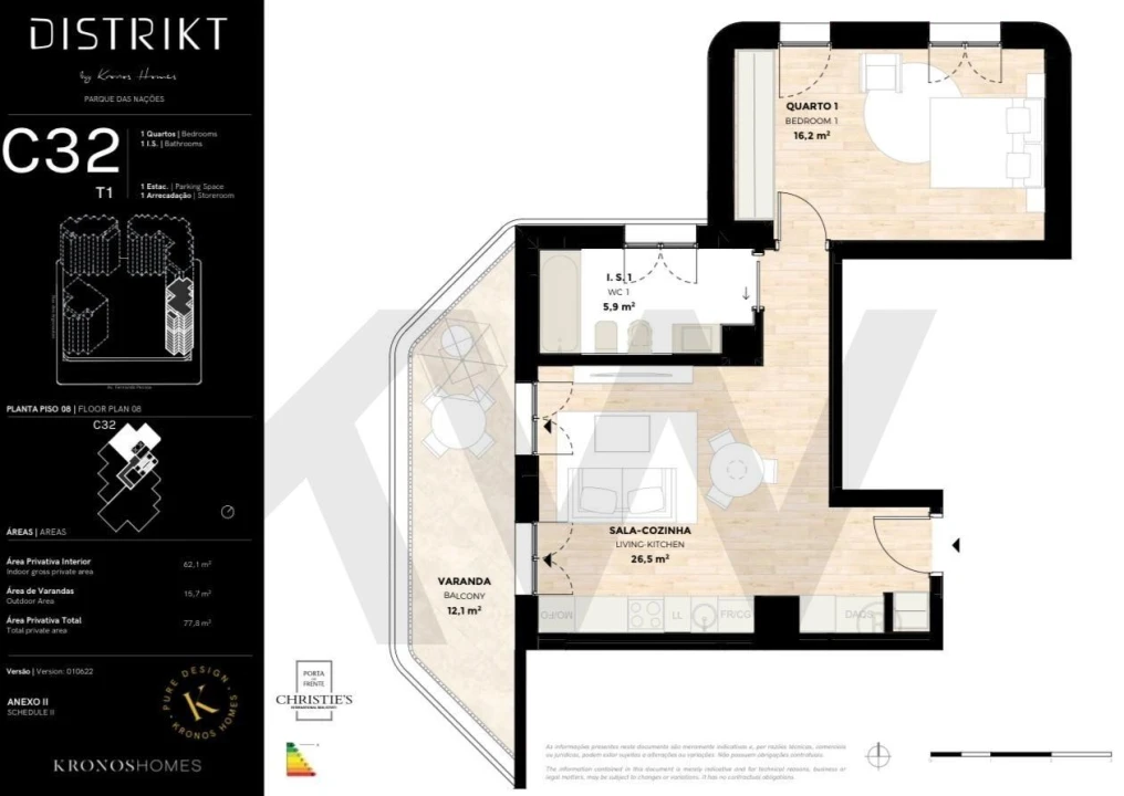 Apartamento T1 para Venda em Olivais Foto 16