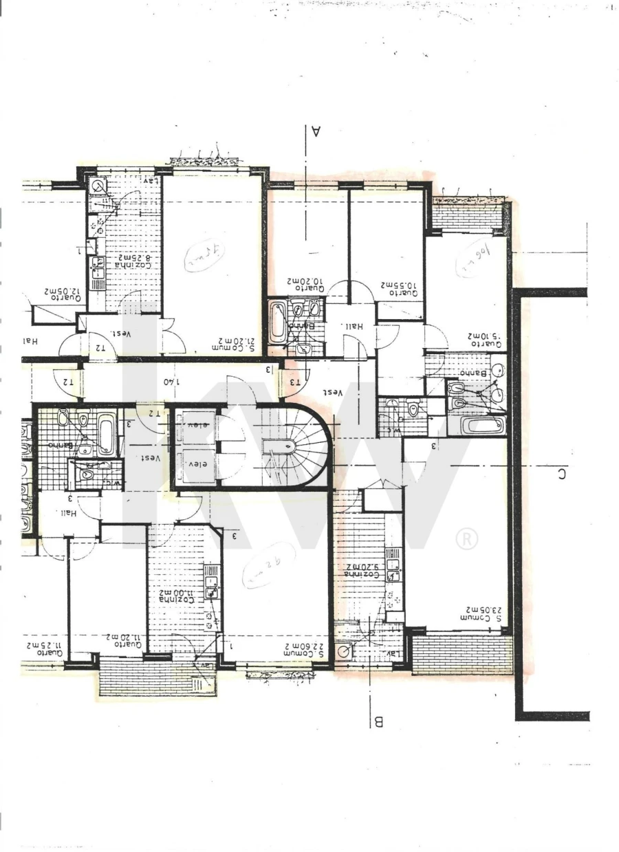 Apartamento T3 para Venda em Santa Marinha e São Pedro da Afurada Planta 1
