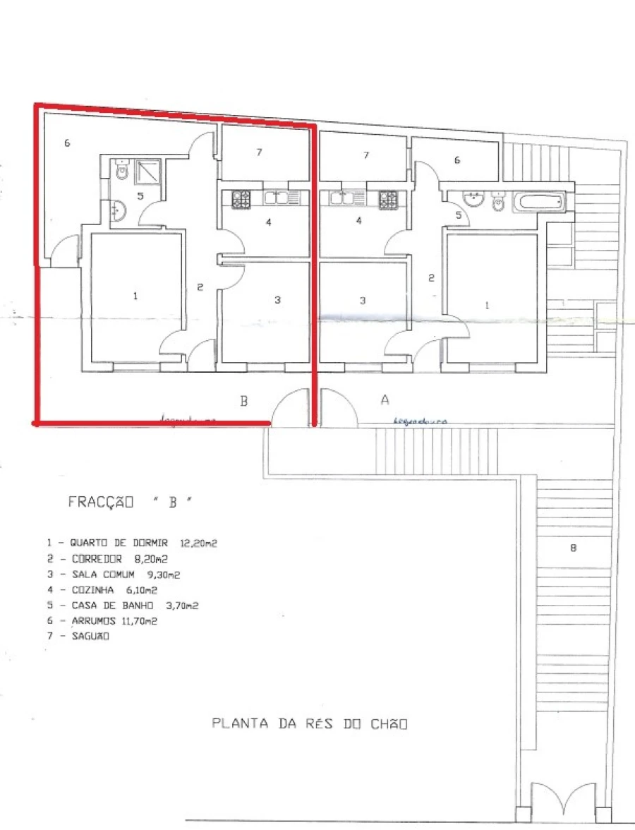 Moradia T2 para Venda em Funchal (São Pedro) Planta 1