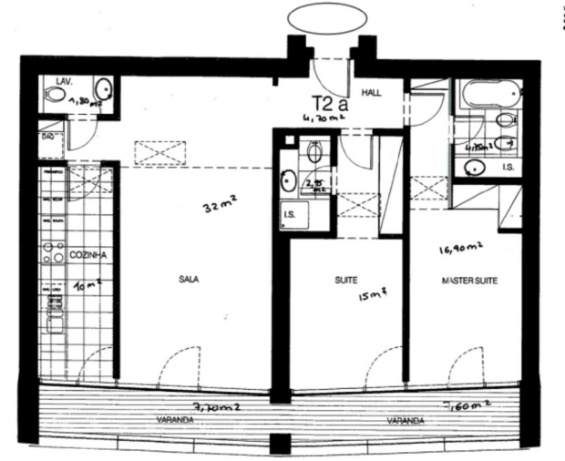 Apartamento T2 para Arrendamento em Parque das Nações Planta 1
