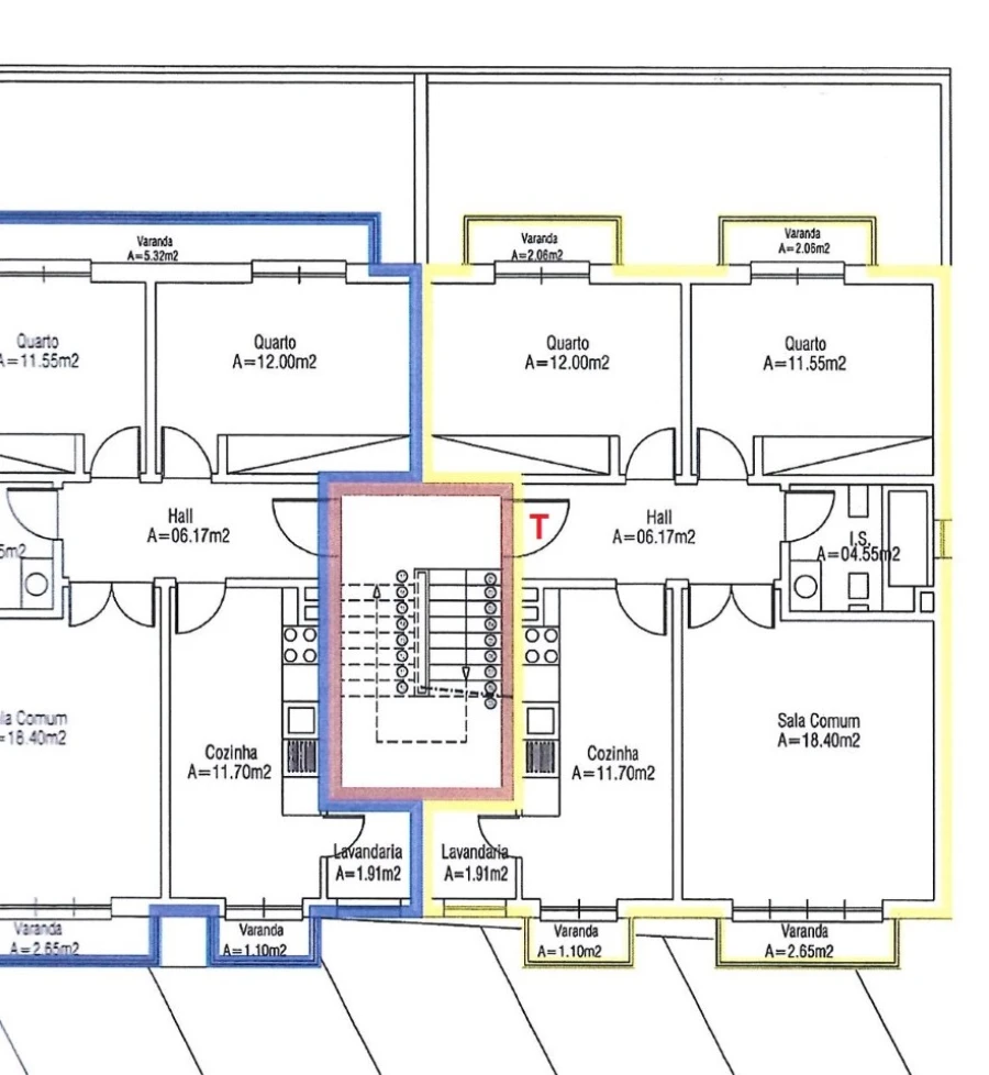 Apartamento T2 para Arrendamento em Altura Planta 1