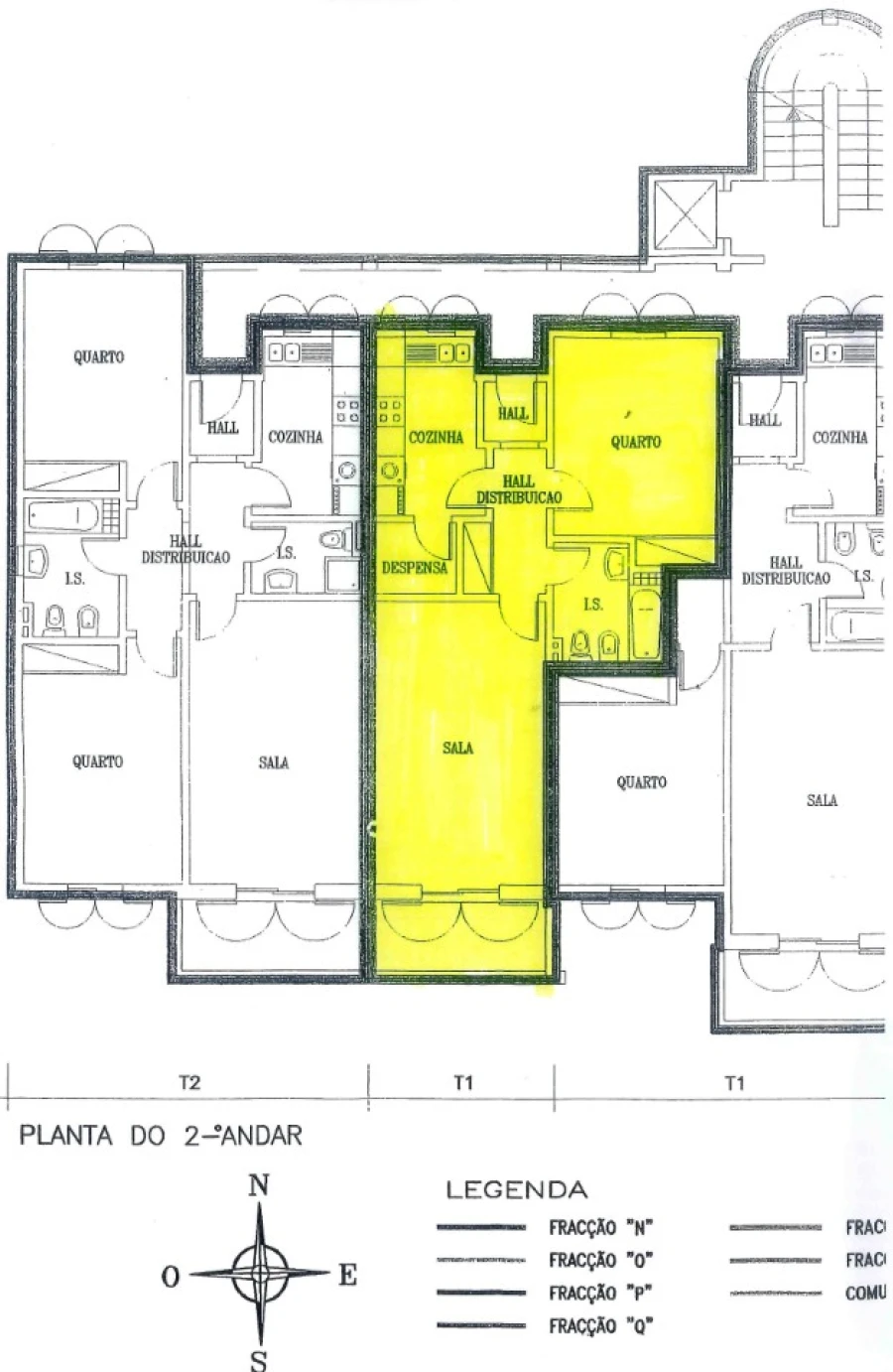 Apartamento T1 para Arrendamento em Altura Planta 1