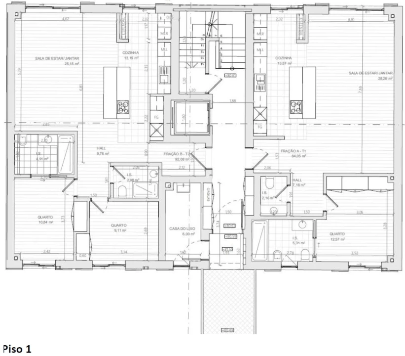 Apartamento T2 para Venda em Camarate, Unhos e Apelação Planta 2