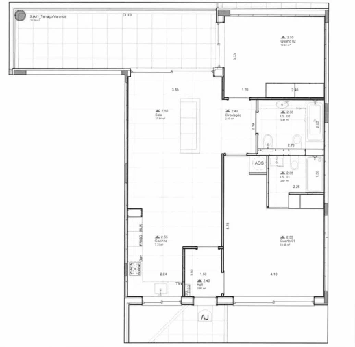 Apartamento T2 para Venda em Nazare Planta 1