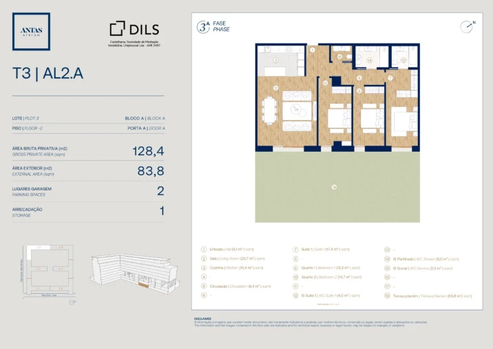 Apartamento T3 para Venda em Campanhã Planta 1
