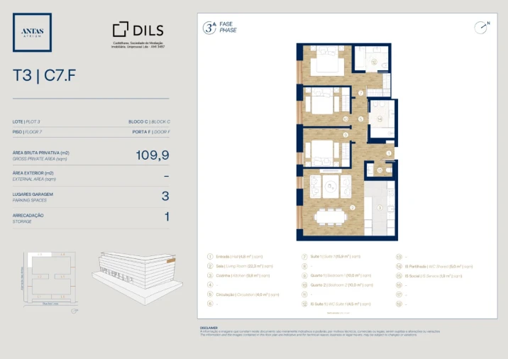 Apartamento T3 para Venda em Campanhã Planta 1