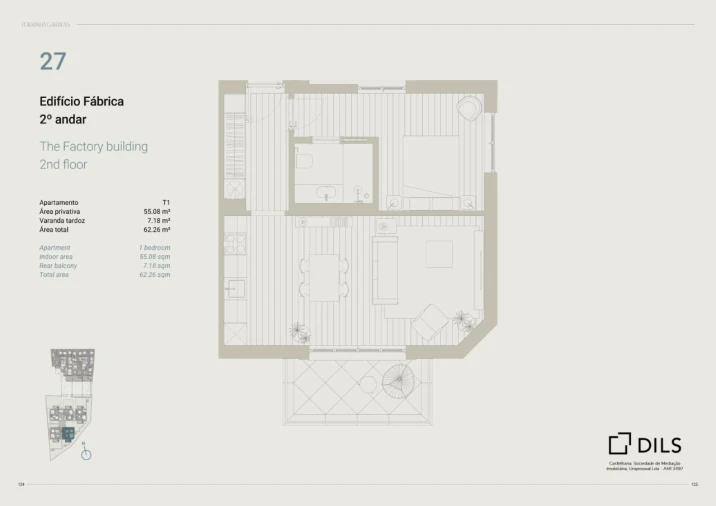 Apartamento T1 para Venda em Cedofeita, Santo Ildefonso, Sé, Miragaia, São Nicolau e Vitória Planta 1