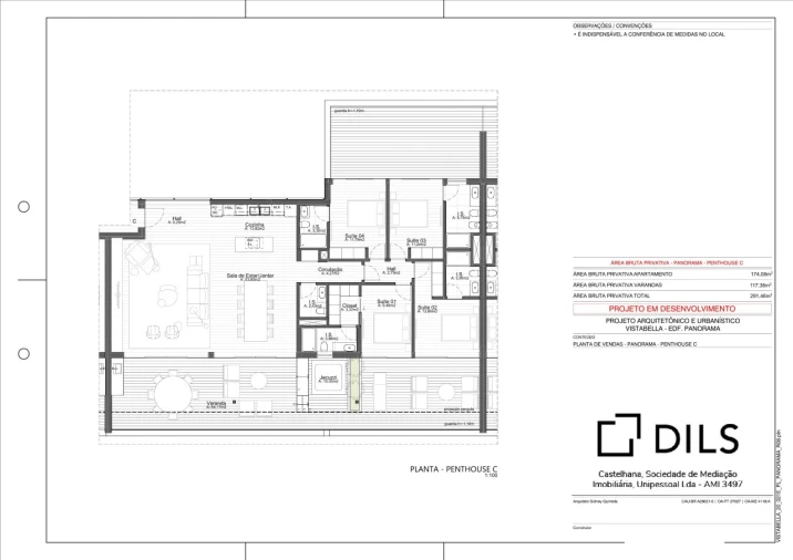 Apartamento T4 para Venda em Oeiras e São Julião da Barra, Paço de Arcos e Caxias Planta 1