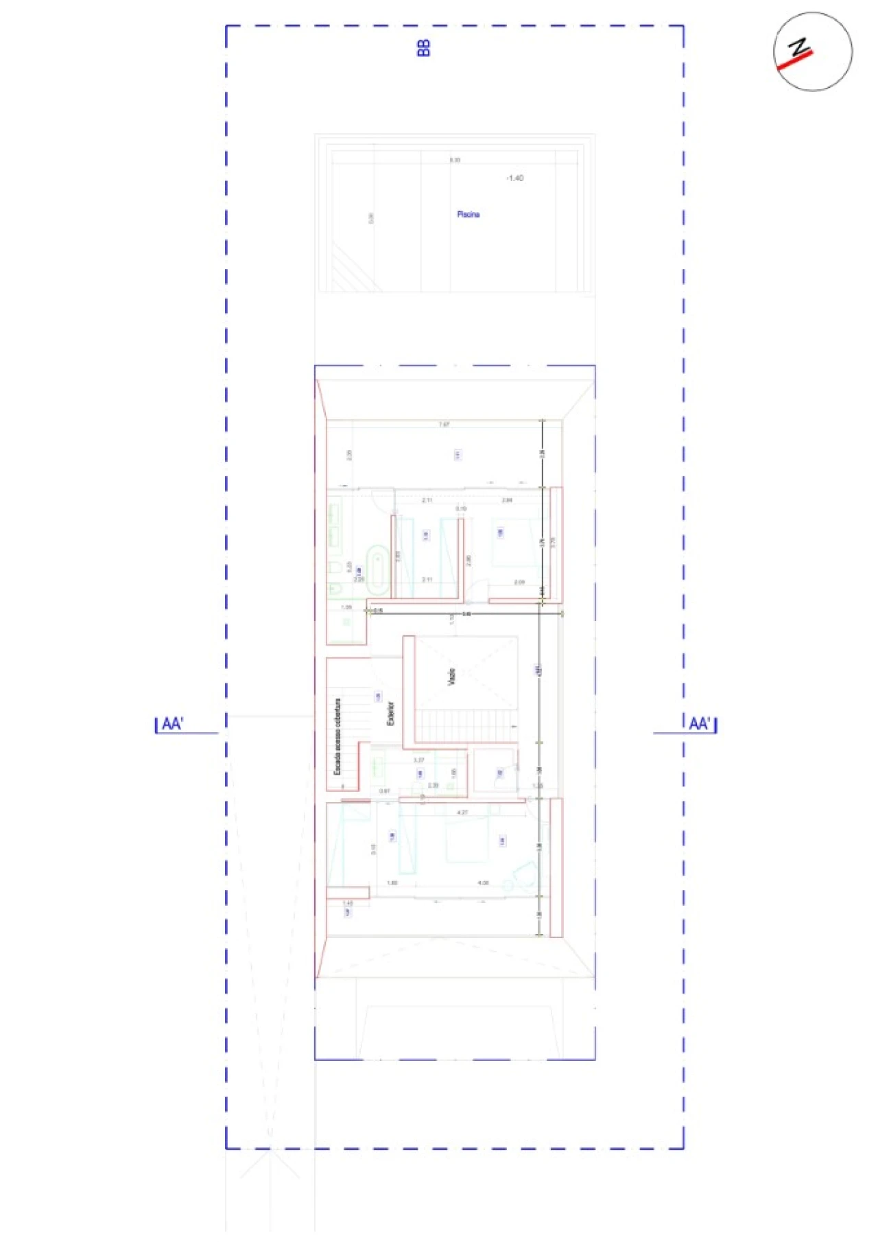 Moradia T5 para Venda em Montenegro Planta 3
