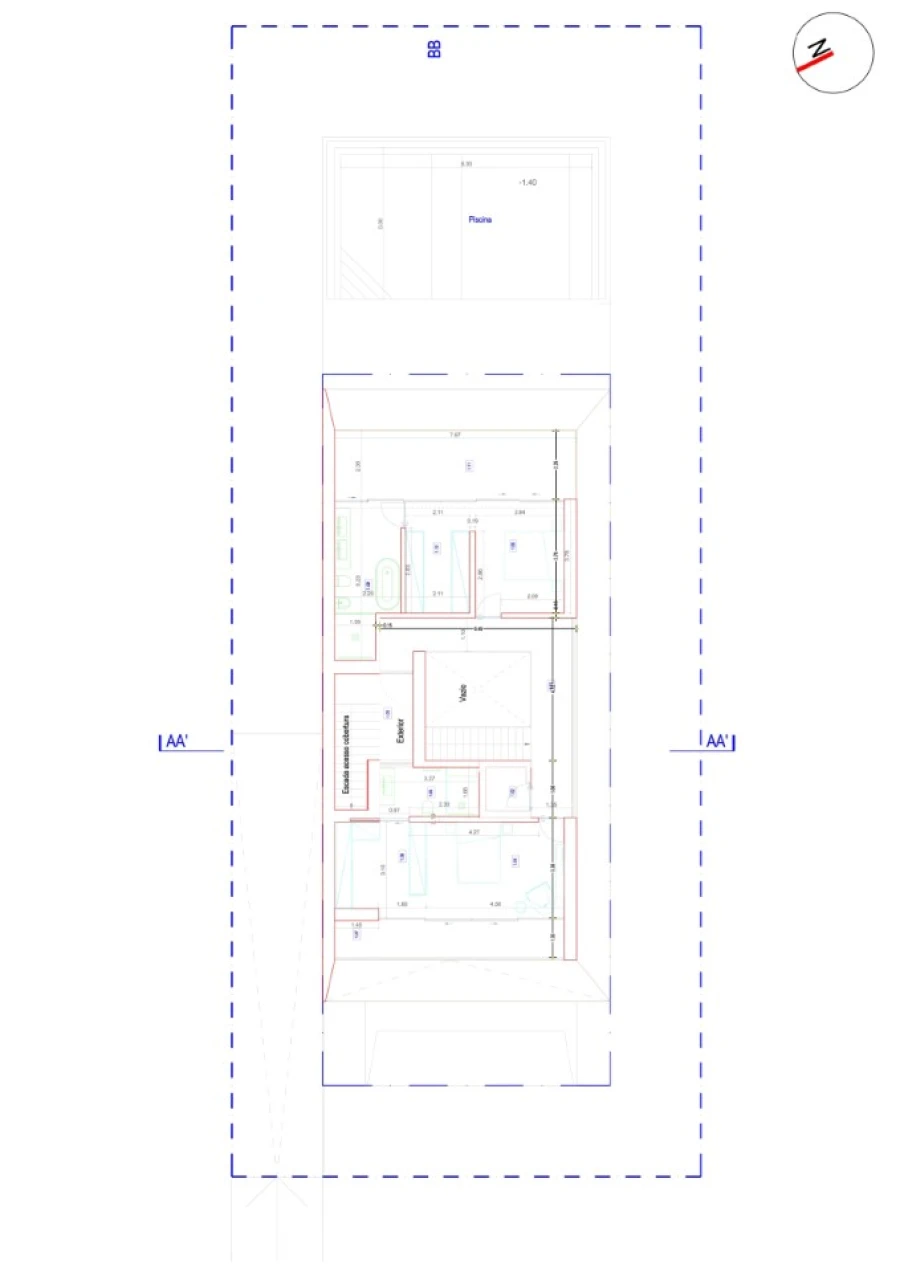 Moradia T5 para Venda em Montenegro Planta 3