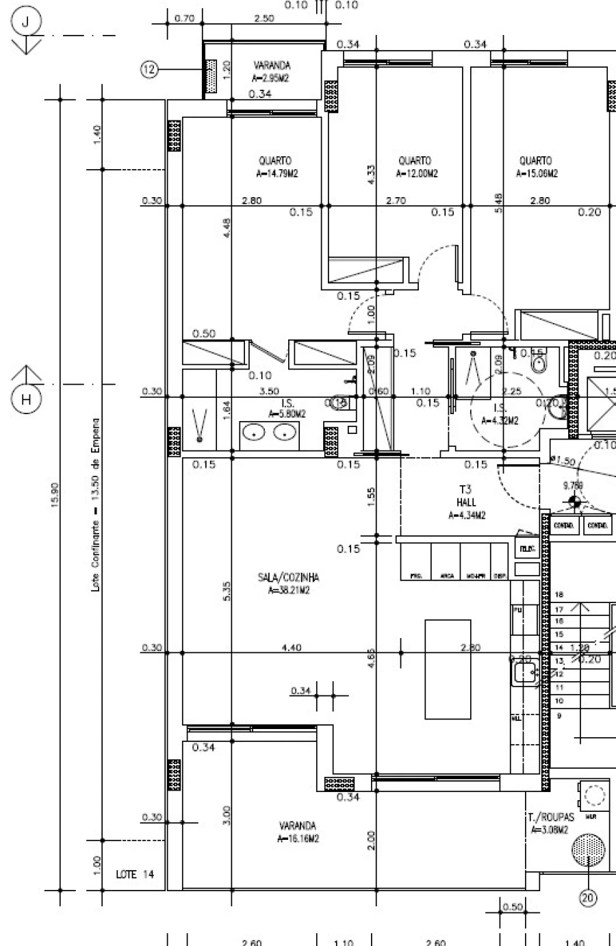 Apartamento T3 para Venda em Montijo e Afonsoeiro Planta 1