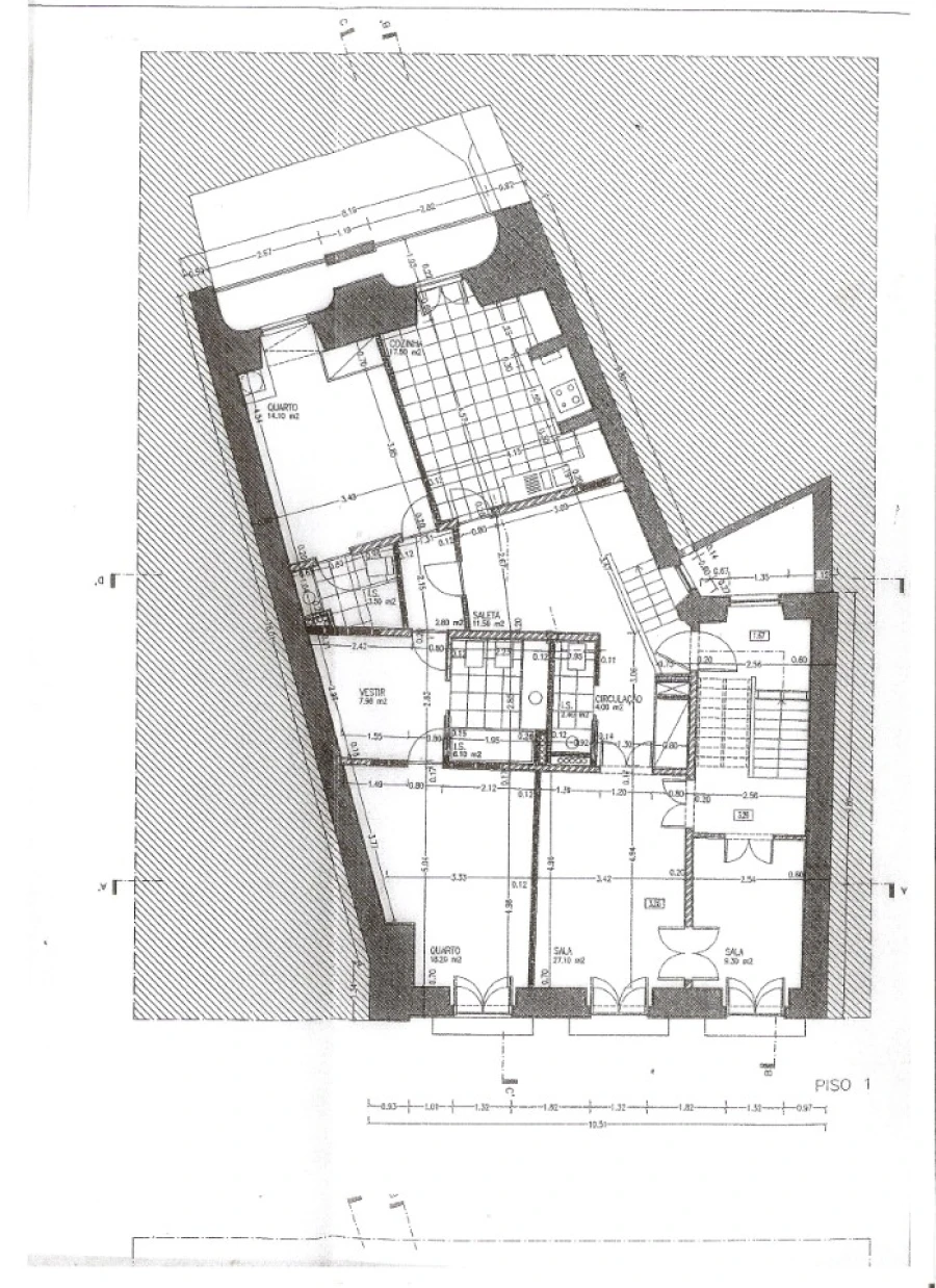 Apartamento T3 para Venda em Santa Maria Maior Planta 1