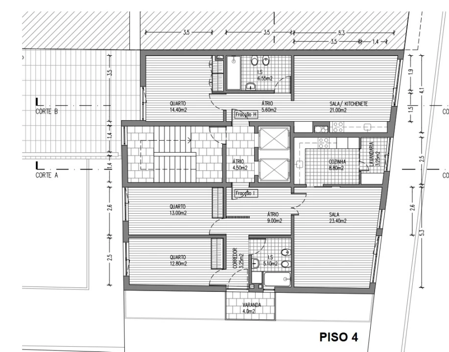 Apartamento T3 para Venda em Cedofeita, Santo Ildefonso, Sé, Miragaia, São Nicolau e Vitória Planta 12