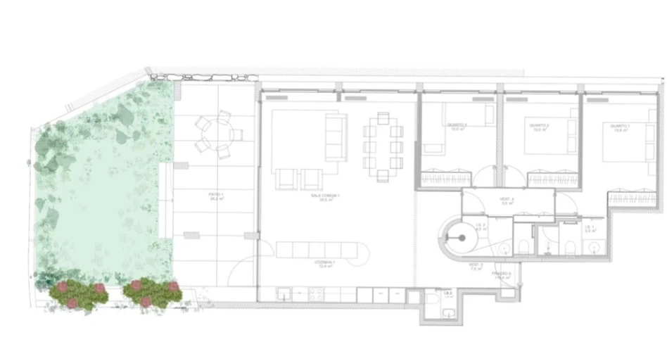 Apartamento T3 para Venda em Aldoar, Foz do Douro e Nevogilde Planta 1