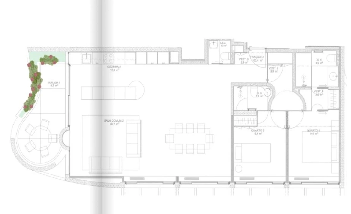 Apartamento T2 para Venda em Aldoar, Foz do Douro e Nevogilde Planta 2
