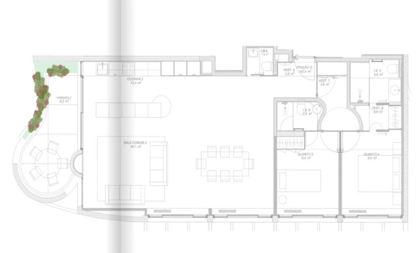 Apartamento T2 para Venda em Aldoar, Foz do Douro e Nevogilde Planta 2