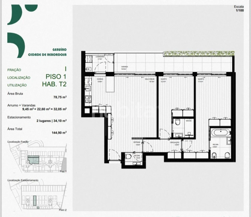 Apartamento T2 para Venda em Rebordosa Foto 15