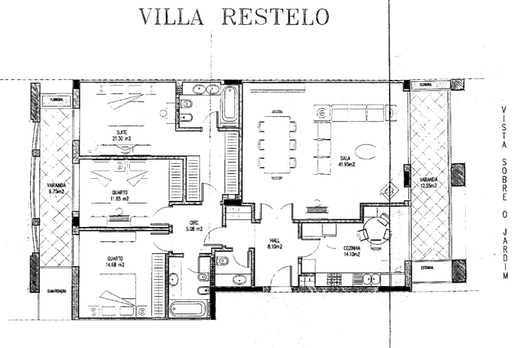 Apartamento T3 para Arrendamento em Belém Planta 1