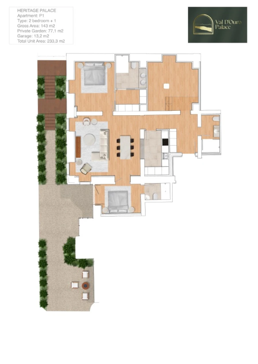 Apartamento T2 para Venda em Lordelo do Ouro e Massarelos Planta 1