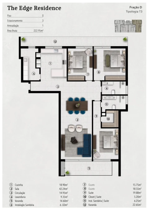 Apartamento T3 para Venda em Funchal (São Pedro)