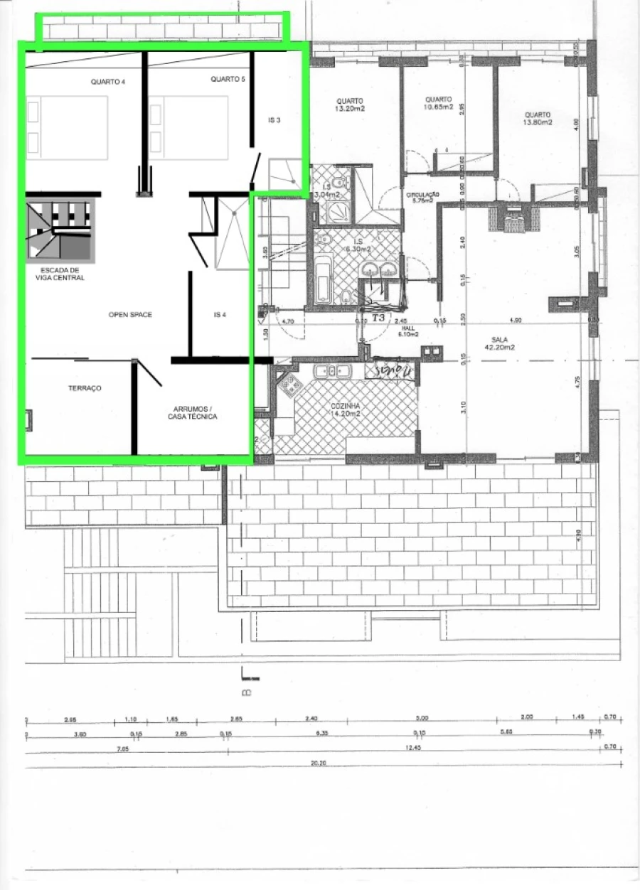 Apartamento T5 para Venda em Nazare Planta 2