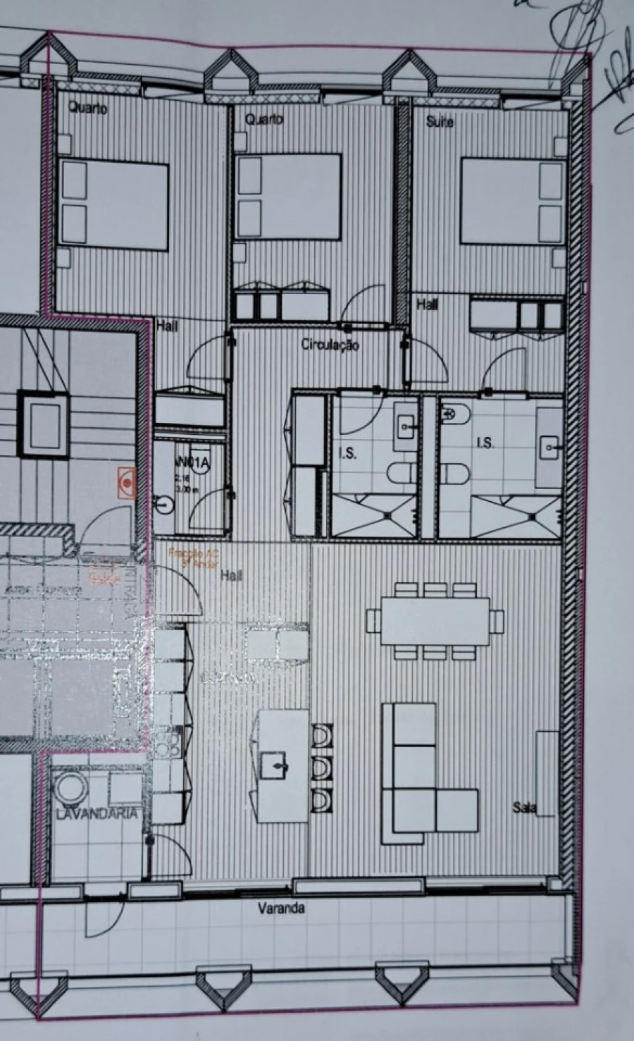 Apartamento T3 para Venda em Vila do Conde Planta 1