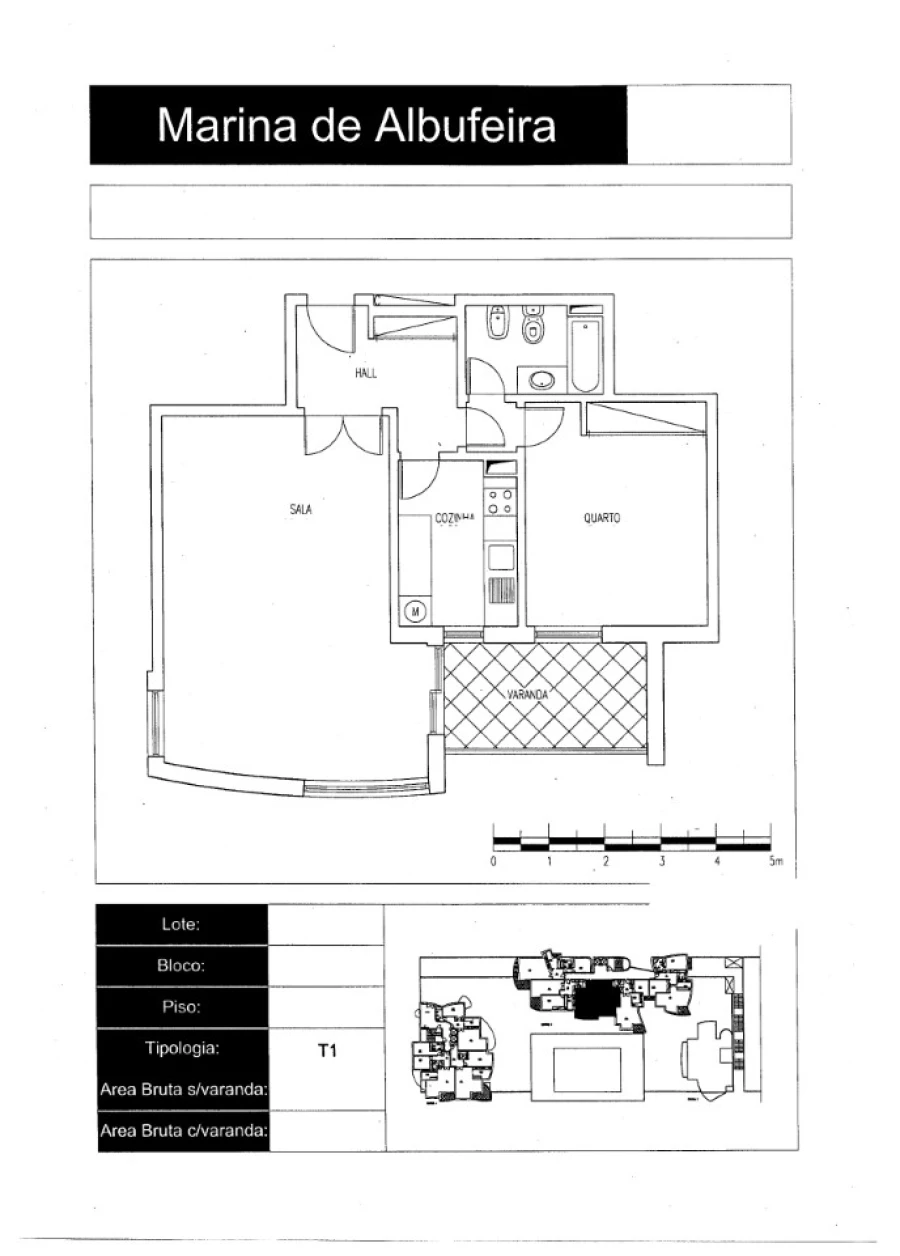 Apartamento T1 para Venda em Albufeira e Olhos de Água Planta 1
