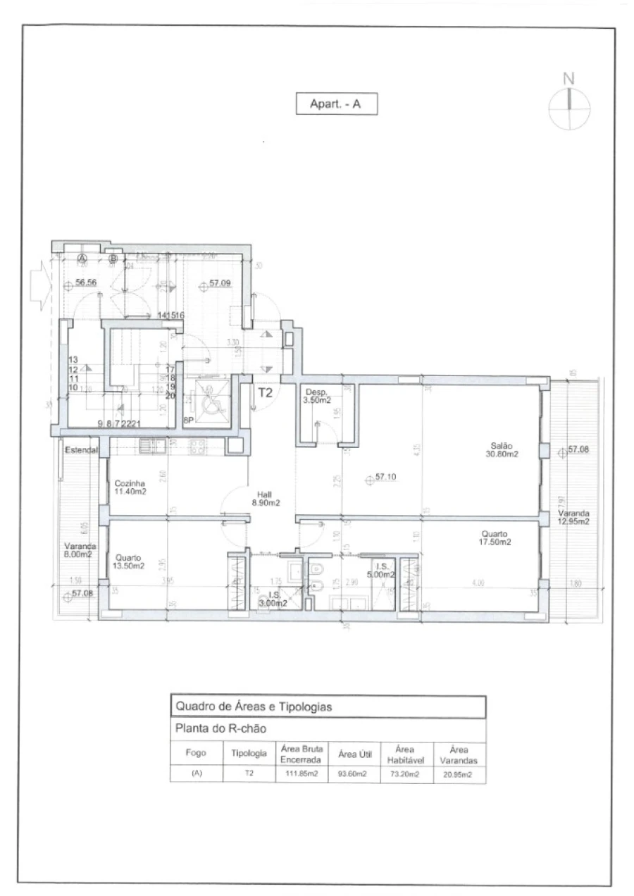 Apartamento T2 para Venda em Albufeira e Olhos de Água Planta 1