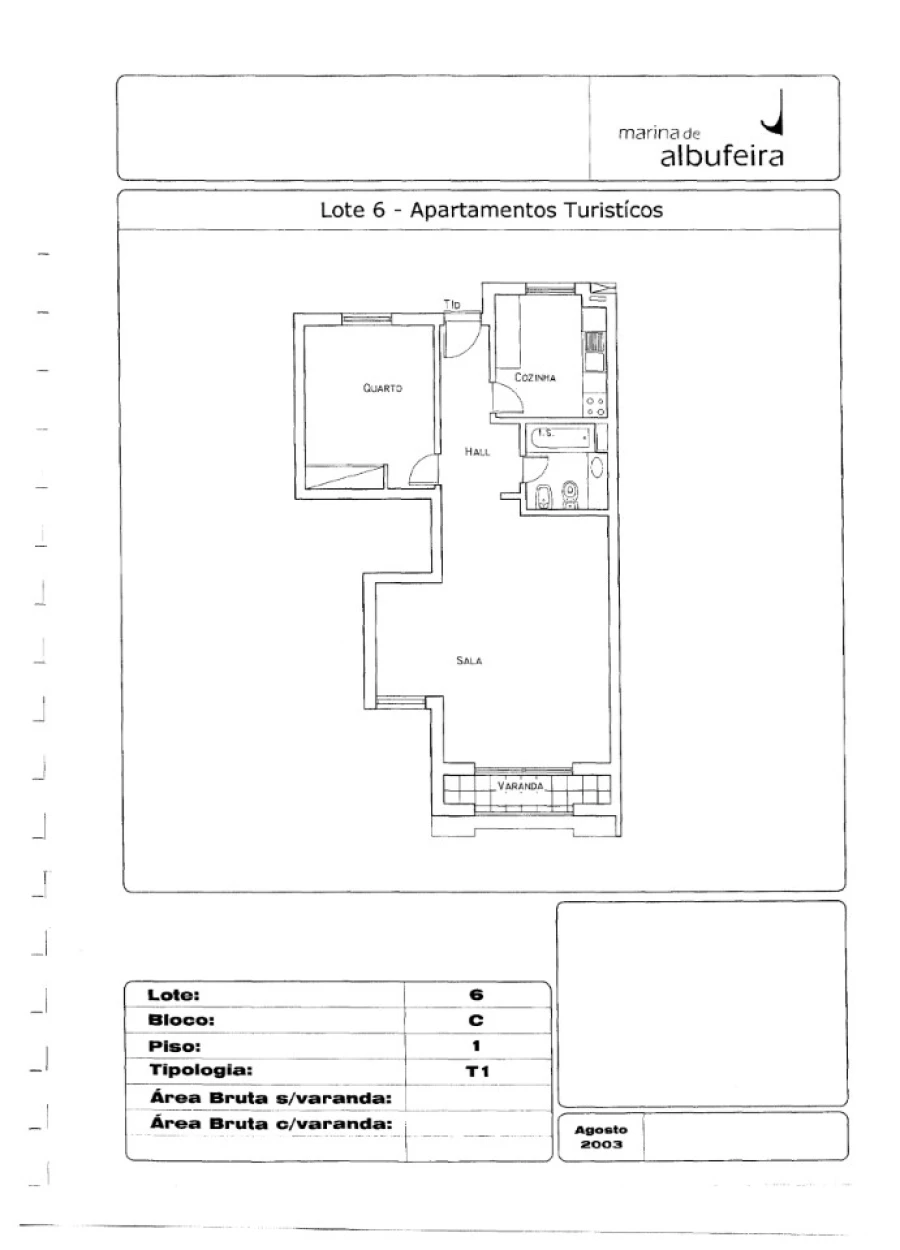 Apartamento T1 para Venda em Albufeira e Olhos de Água Planta 1