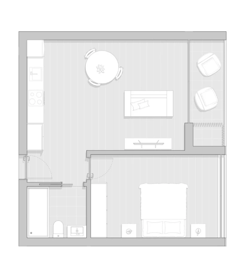 Apartamento T1 para Venda em Gafanha da Boa Hora Planta 1