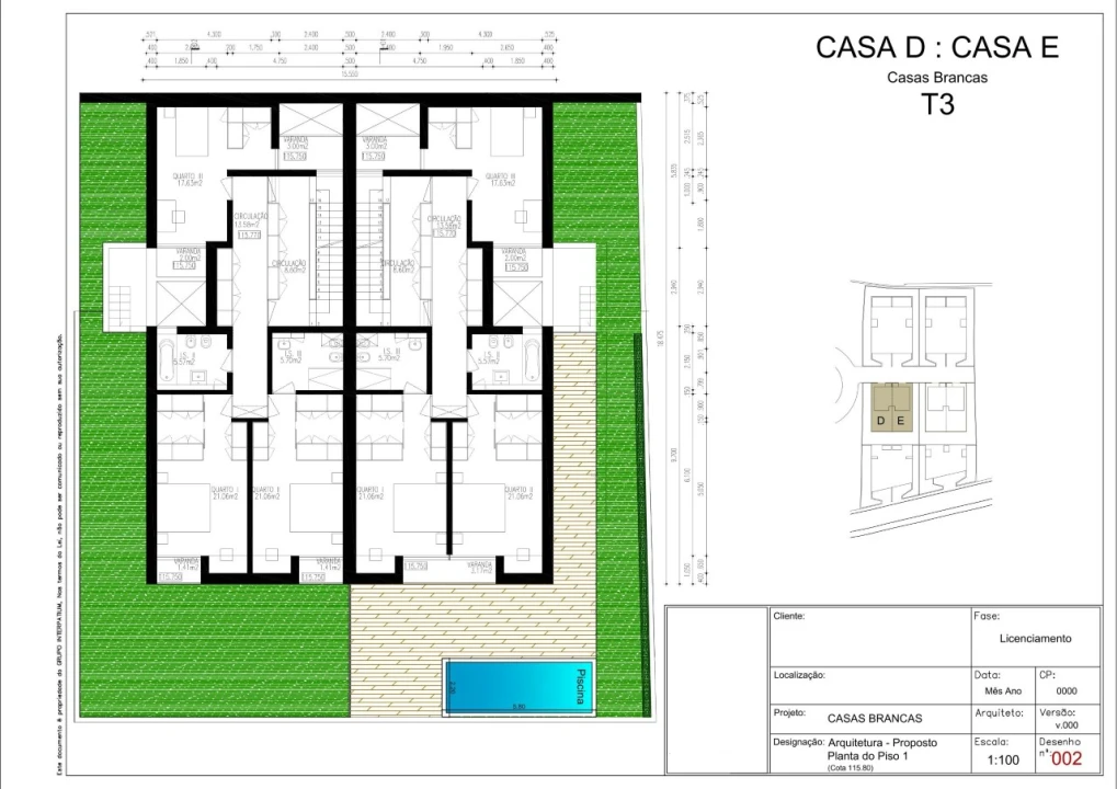 Moradia T3 para Venda em São Martinho Planta 3