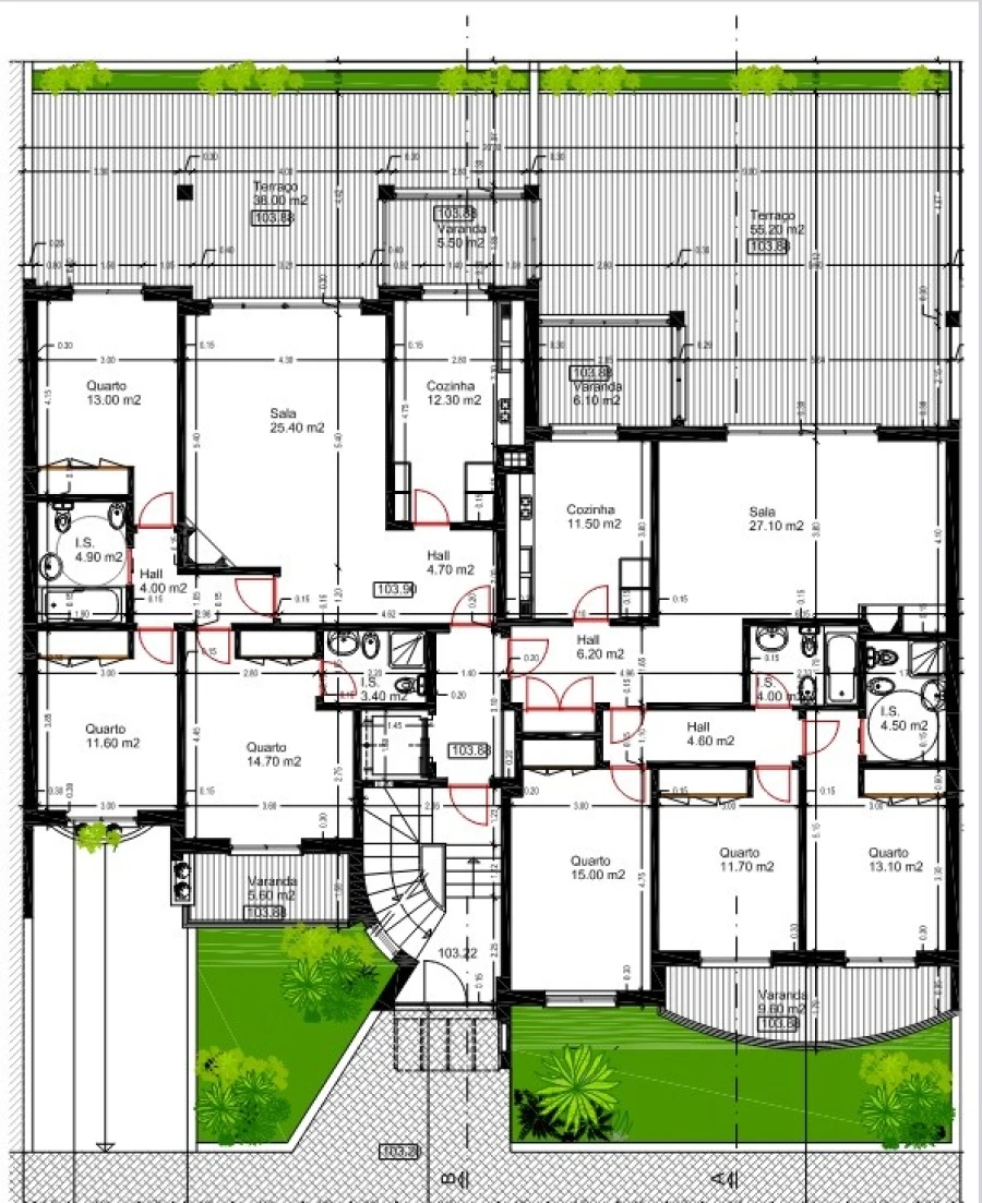 Apartamento T3 para Venda em Tavarede Planta 1