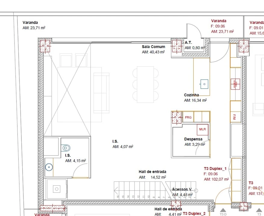 Apartamento T3 para Venda em Ramalde Planta 2