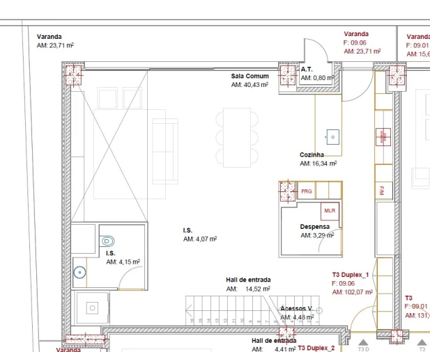 Apartamento T3 para Venda em Ramalde Planta 2