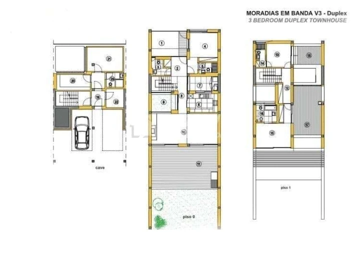 Moradia T3 para Venda em Quarteira Planta 1