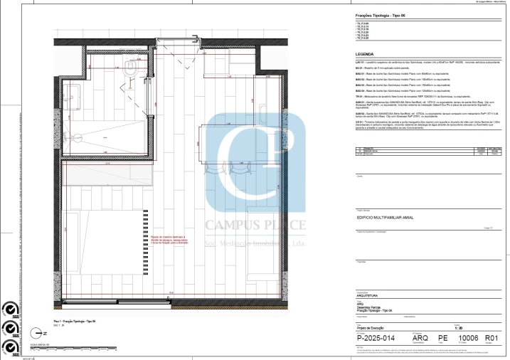 Apartamento T0 para Venda em Paranhos Planta 1