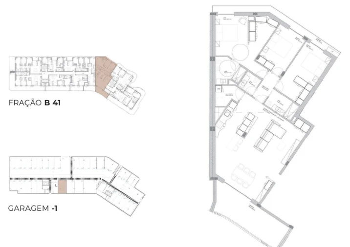 Apartamento T3 para Venda em Oliveira do Douro Planta 1