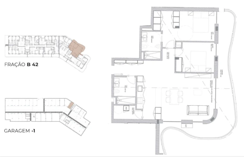 Apartamento T2 para Venda em Oliveira do Douro Planta 1