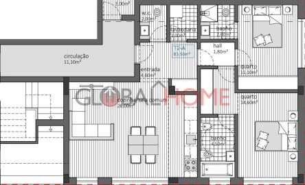 Apartamento T2 para Venda em Baguim do Monte (Rio Tinto)