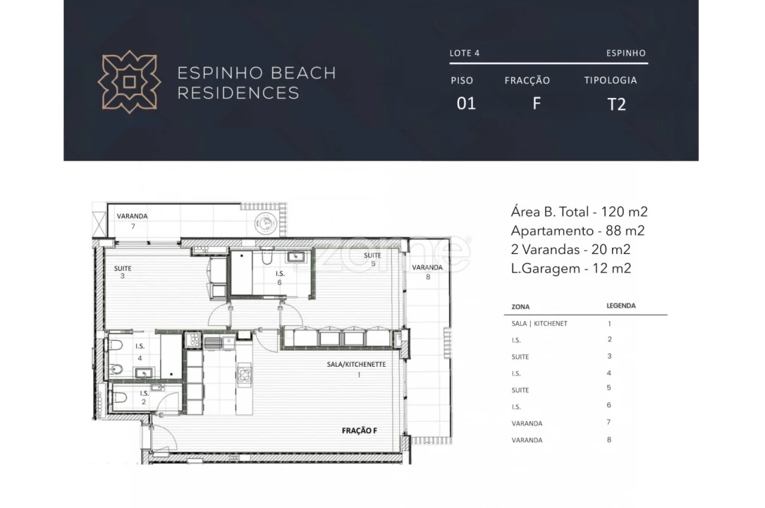 Apartamento T2 para Venda em Espinho Foto 11